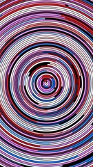 Poster - red blue white circle lines pattern loop rotation vertical background.