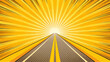 © Iram - Comic book style road to success bright yellow background