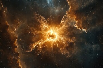 Wall Mural - supernova nebula displays brilliant explosion of a collapsed star in deep space, supernova nebula co