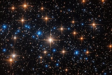 Wall Mural - exploring a dazzling starfield in deep space filled with twinkling celestial bodies, travelling thro