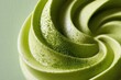 © ЮРИЙ ПОЗДНИКОВ - Swirling matcha green tea soft serve close up