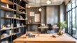 © fufunafifu - Modern Office Workspace Background For Zoom Meetings And Virtual Gatherings