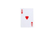 © Silhouettehub - Single ace of hearts playing card on red bet win game on transparent background