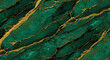 © Micin - Emerald Green and Gold Marble Texture Luxurious Background Image