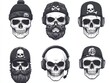 © Vlad - Skull With Beard. Collection of Street-Style Skulls with Modern City Attributes