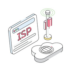 Wall Mural - Get a glimpse of this premium isometric icon showing web storage