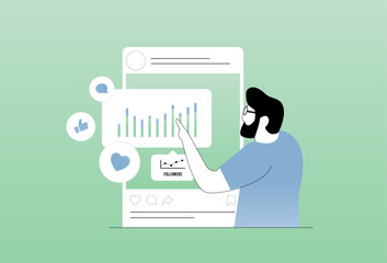 Wall Mural - social media metrics are crucial for audience engagement and performance monitoring. social media me