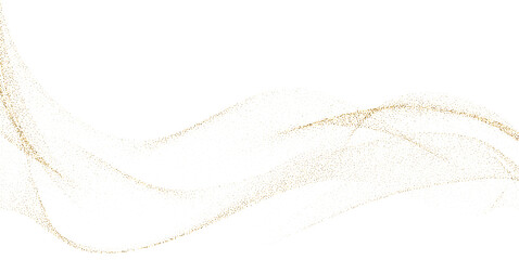 abstract shiny gold glitter wave design element. isolated png design element. merry christmas and ha