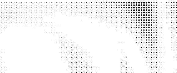 Wall Mural - Abstract wave lines halftone pattern. Black and white vector illustration	