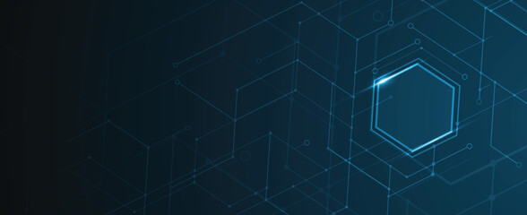 Abstract polygonal background technology concept, futuristic background