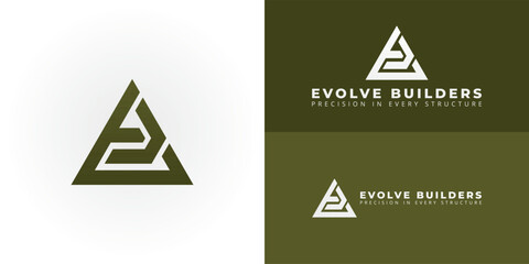 Wall Mural - dynamic eb logo for construction and engineering. the interlocking triangle design symbolizes collab