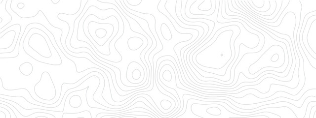 Wall Mural - Modern Geometric Map Design Incorporating Topographical Lines, Sea Maps, and Mounted Area Spaces for a Clean White Background
