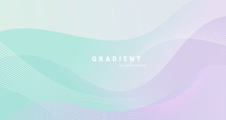 Wall Mural - soft gradient background with smooth wave patterns and pastel colors
