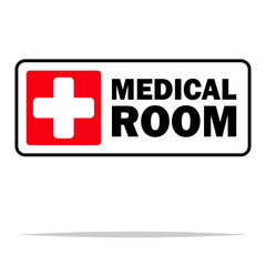 Wall Mural - medical room sign vector isolated illustration