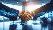 © Khuram - Successful strategic handshake forming alliance through corporate professionalism collaborative spirit shared values and enterprise mission alignment