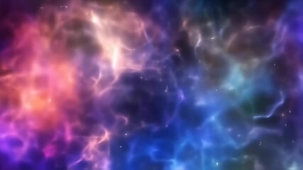 Wall Mural - loop animation of space nebula towards light loop animation glowing galaxies and stars passing foota