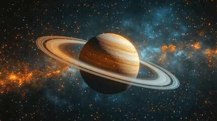 Wall Mural - Saturn, ringed planet, cosmic vista
