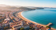 aerial view of the city of barcelona