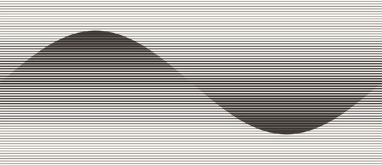 Canvas Print - abstract art geometric background with lines. optical illusion with waves and transition.