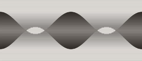 Canvas Print - abstract art geometric background with lines. optical illusion with waves and transition.