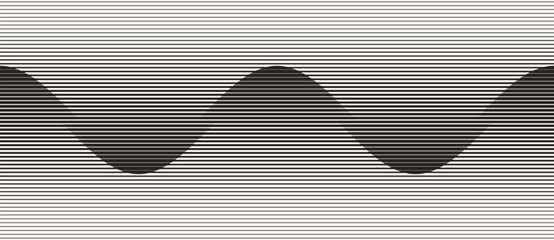 Canvas Print - abstract art geometric background with lines. optical illusion with waves and transition.