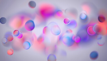 Wall Mural - ethereal abstract background with translucent iridescent bubbles in soft pink, blue, and violet hues