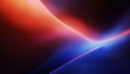 Wall Mural - glowing red and blue wave light texture with smooth gradient flow on dark background for futuristic 