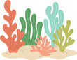 © 소라 김 - 다양한 모양의 바다 속 생물 산호초 일러스트 reef coral clipart vector for graphic resources