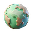 © DesignerArt - Cartoon earth globe illustration for world environment day and earth day stock photo and image render