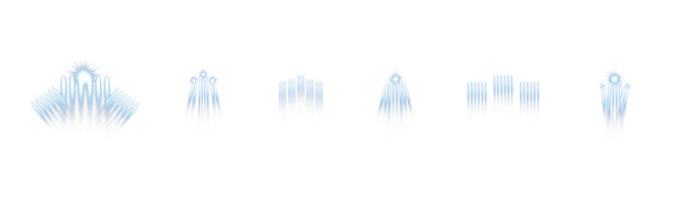 Wall Mural - spotlights of bright blue light with isolated place for stage and presentations. vector glowing spot