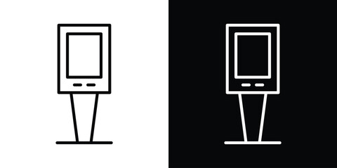 Kiosk icon filled flat sign concept for web design.