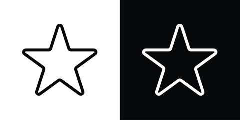 Premium star icon filled flat sign concept for web design.
