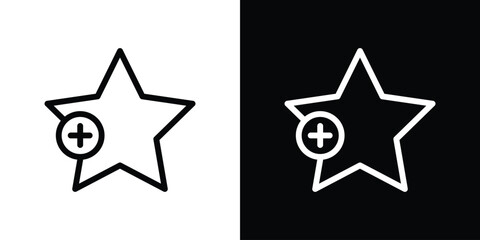 Star favorite icon filled flat sign concept for web design.