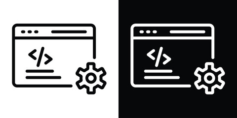 Web development icon filled flat sign concept for web design.