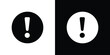 © Recoonde - Exclamation button icon collection. line stroke icon. EPS 10