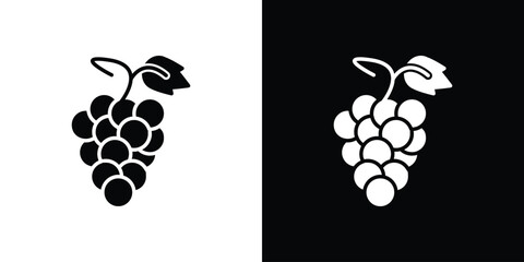 Grape icon collection. line stroke icon. EPS 10