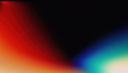 Wall Mural - vibrant abstract gradient with fiery red and cool cyan light blending into deep black, ideal for dig