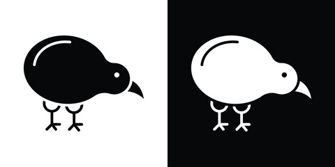Kiwi bird icon collection. line stroke icon. EPS 10