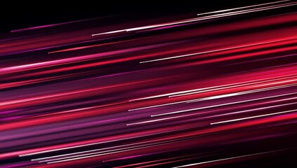 Wall Mural - red and pink horizontal lines in motion on a dark background generative ai