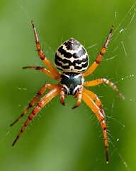 nature’s architect: the striking pattern of an orb-weaver spider
