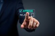 © Mohammad - Businessperson approving a digital request on a screen
