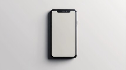 Realistic smartphone mockup. Mobile phone vector with isolated on white background. Device front view. 3D mobile phone with shadow. Realistic, high quality smart phone mockup for ui ux presentation.