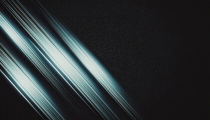 Wall Mural - futuristic light streak background with glowing blue and white diagonal lines on black, perfect for 