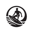 © MdBadal - surfer vector silhouette clip art logo design illustration