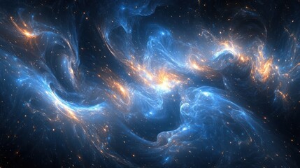 Wall Mural - Celestial Nebula: A Cosmic Dance of Light and Color
