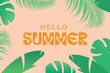 © Rakib GFX - A vibrant summer background featuring bright abstract tropical leaves with an overlay effect. A modern minimalist design background for  horizontal posters, headers, covers, social media, and fashion