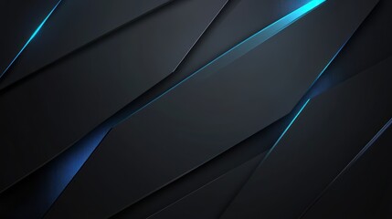 Wall Mural - Abstract Dark Blue and Black Geometric Design Background