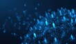 © SKIMP Art - Abstract blue global network with people icon on globe background, digital technology and social media concept abstract blue global network with icons for business web banner design Generative AI