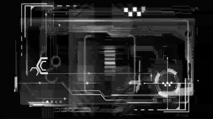 Wall Mural - hud scifi futuristic element digital display control panel motion . abstract screen dynamic interfac