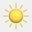 © Arqam - 3D Yellow Sun Icon: Bright Summer Symbol, Website Element